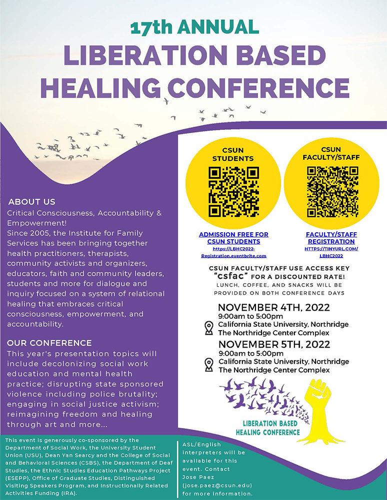 Liberation Based Healing Conference 2022 California State University